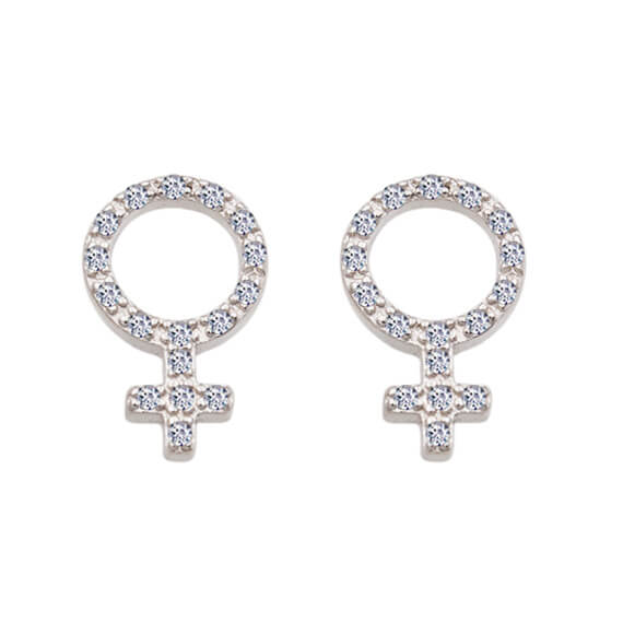 Pendientes plata mujer circonitas